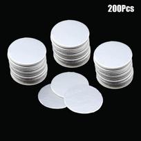 200pcs Seal Cap Lining with Tamper Resistant PET Electromagnetic Aluminum Foil Induction Gasket for Cosmetic Jar Bottle Pot