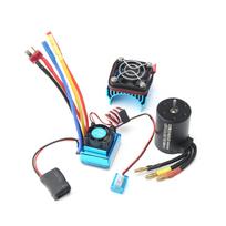 3650 variklis be šepetėlių 3100KV su 45A bešepetėliu ESC radiatoriumi, skirtas 1/8 1/10 RC automobilio RC valties daliai 45A įvairiaspalvis