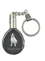 Džeko Raselo terjeras - pakabukas su šuns nuotrauka, krištolo raktų pakabukas dovanų dėžutėje, unikali Art-Dog dovana skaidri