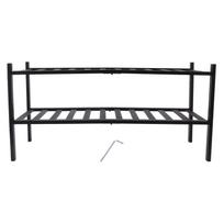 2 Tier Shoe Rack Stackable Waterproof Prevent Deformation Bamboo Shoe Rack Free Standing Shoe Racks