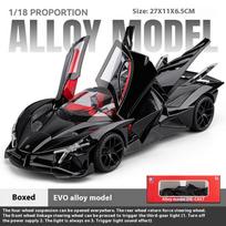 1/18 Apollo EVO lydinio modelis žaislinis automobilis, futuristinė forma, keturių ratų amortizacija, šaunus garsas ir šviesa, Kalėdinės dovanos juoda