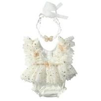 Delicate Lace Baby Bodysuit with Butterfly Design Newborns Photography Costume Polyester Fabric for 0-1 Month Girls balta