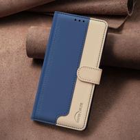 Business Leather Case for XiaoMi 15 Pro 14T 13T Poco X7 Pro X5 M7 F5 C75 C55 Flip Wallet Card Holder Cover XiaoMi 15 mėlyna