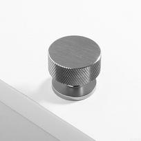 Simple Aluminum Alloy Cabinet Knob Knurled Single Hole Design Cupboard Knob Round Door Handle Furniture Accessories