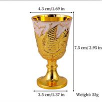 Holy Grail, Alloy Retro Relief Sailing Cup, European Portable Mini Vodka Glass, Creative Home Living Room Decoration Gift, 1pcs
