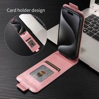 For Xiaomi Poco X8 Pro Max Flip Vertical Case Retro skin-friendly Full Cover Card Holder For Xiaomi Poco X8 Pro Max Phone Bags For Poco X8 Pro Max rožinė
