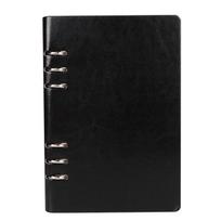 A5 Leather PU Hollow-out 6-Hole Business Diary Notebook A5