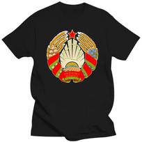 National Emblem Of Belarus T Shirt Men Short Sleeve Belarusian Pride T-shirt Printed Tee Tops Cotton Slim Fit Tshirt Merchandise S įvairiaspalvis