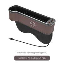 CDZIEW1 For Nissan X-Trail Qashqai Sentra Serena Tiida Teana Juke Leaf Micra Almera Car USB Charging Colour Light Seat Gap Storage Box