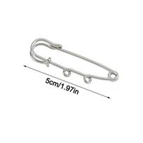 Silver Safety Brooch Pins Multi Holes Connectors Findings Accessories Brooch With Holes DIY Charms Brooches