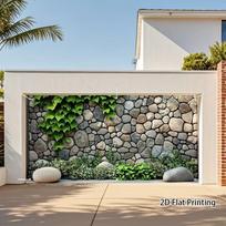 Minimalist Villa Courtyard Bush Stone Decor Outdoor Photo Background 47.2x31.5inch/120*80cm