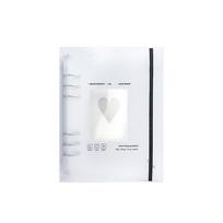 Floral Frosted Semi-Transparent 6-Hole Binder with Straps - Loose-Leaf Student Notebook Planner