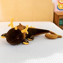 Giant Genshin Impact Plush Toy Game Zhong Li Morax Dragon Toy Soft Stuffed Plush Doll Pillow Home Decor Children Christmas Gift 70cm balta