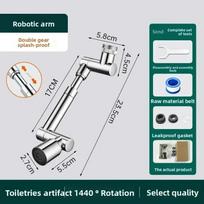 Tap Splash-proof Bubbler Faucet Filter Nozzle Tap Saving Water Extender 1440°Kitchen Scalable Metal Faucet Aerator Bathroom new