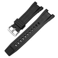 26x14MM silikoninis laikrodžio dirželis Casio G-Shock GST-W120L S130L S310 B100 GST-W100G vyrams, guminė apyrankė, GST serija 24-14mm gray