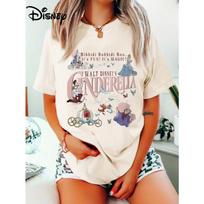 Disney Pelenės Princesės Mergaitės Vaikų Vasariniai Marškinėliai Šeimos Tėvų ir Vaikų Drabužiai Animacinis Atsitiktiniai Laisvi Trumpomis Rankovėmis XL