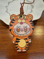 Cartoon Tiger LABUBU Leather Tag Pendant Handmade Car Head Layer Gift