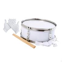 Skambantis būgnų rinkinys su pirštinėmis ir dirželiu, profesionalus ryškaus tono muzikos instrumentas būgnų lazdelės skirtos white