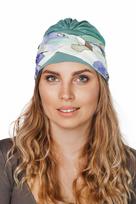 Turban Damski Wiosenny Lena Mięta-437 Chusta Miękka Także Po Chemioterapii