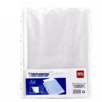 Deli A4 Multi-Hole Loose-Leaf File Pockets - 200 Pack