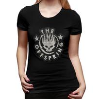 Punk The Offspring T-shirt moterims, apvalia iškirpte, gatvės stiliaus T-shirt'ai, moteriški marškinėliai, trumpi vasaros drabužiai, viršutiniai drabužiai S įvairiaspalvis