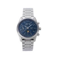 LONGINES automatinis mechaninis judėjimas trys ciferblatai aštuoni rodyklės mėnulio fazės funkcija Šveicariškas laikrodis 40mm mėlynas ciferblatas nerūdijančio plieno apyrankė L2.673.4.92.6 mėlyna