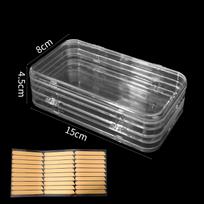 Transparent Three-Fold Press-On Nail Storage Boxes Plastic Multi Functional Jewelry Box Organizer for False Nails Display Tools balta