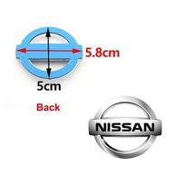 COPCNI1 For Nissan Qashqai X-Trail Kicks Juke Leaf Micra Patrol Maxima Murano Altima Teana Versa L ABS Car Front Rear Logo Silver Emblem ABS Silver