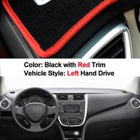 Car Inner Auto Dashboard Cover Dashmat Pad Carpet Dash Mat Cushion 2 Layers For Suzuki Celerio 2015 LHD RHD Car Styling raudona