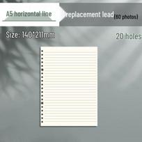 B5/A5 Refillable Loose-Leaf Notebooks - 26/20 Hole Detachable Paper, Horizontal Line & Grid for Postgraduate Entrance Exam Note-Taking.