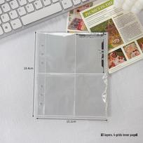 A6 Loose-Leaf Notebook Cover with 6-Hole PVC Transparent Zipper, Detachable A6 Wide Version
