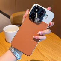 For OPPO Find X9 Pro Case Luxury PU Leather Skin Plating Protective Back Cover Case For Find X9 X8 Pro X8 Ultra X8S+ Phone Shell OPPO Find X9 Pro oranžinė