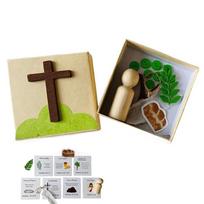 Multi-purpose DIY Easter Holy Week Box with Storage Box Reusable Holy Week Gift Set Mini Easter Resurrection Game Box Kids