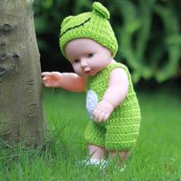 Birthday Gift Emulated Soft Children Reborn Baby Doll Toys žalia