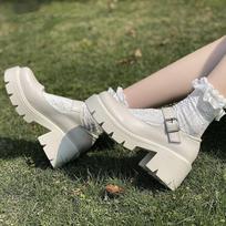 WTEMPO Batai Aukštakulniai Mary Janes Pumps Platformos Lolita Batai ant kulnų Moteriški batai Japoniško stiliaus vintažiniai mergaičių aukštakulniai batai moterims 40 juoda