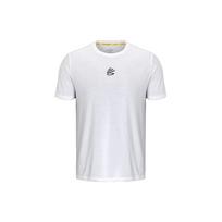 Under Armour Curry Series Solid Logo Print Crew Neck T-Shirt Men Tops White 1377545-100 XXL white
