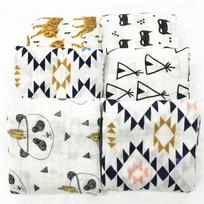 Nursery Muslin Newborn Baby Swaddling Blanket Infant Soft Cotton Swaddle Towel 1