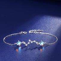 New Korean Version Niche Design Big Dipper Bracelet Female Ins Sweet Wind Moonstone Bracelet Student