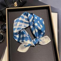 100% Really Silk Scarf for Women Bandana Square Scarves Kerchief Paisley Wrap Mulberry Silk Bag Handle Tie Lady Headband Hijab 53x53cm