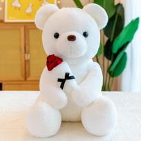 Rose teddy bear doll wedding press doll confession lover holiday gift bear plush toy 25cm