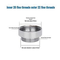 Copper Faucet Aerator Thread Adapter M26 to M22