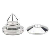 Silver Speaker Isolation Feet Foot Pad for Improved Sound Stability in Home Auditory Setting