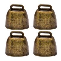 4 vnt. Metalinis galvijų varpelis Avių varpelis Ornamentas Karvės varpelis Geležinis karvės varpelis Avių žalvarinis Ganymo Apsaugos nuo vagysčių Kabantis dekoras Ūkininkavimo reikmenys 3.80X3.50X2.50CM black