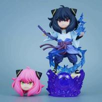 18.5cm/7.28in Anime NARUTO Figure Anya Forger Cosplay Uchiha Sasuke Action Figures Pvc Statue Collection Figure Playthings Gifts