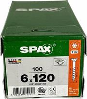 Spax universalūs medienos sraigtai 6x120mm Wirox T30, 100 vnt.