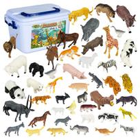 Figūrėlės zoologijos sodo gyvūnai laukinių safario figūrėlių rinkinys 58 el vaikams Click4Toys įvairiaspalvis