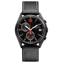 HAMILTON Khaki Aviation serijos Kvarcinis mechanizmas Atsparus vandeniui 100 metrų Datos rodymas Juodas ciferblatas Nerūdijančio plieno PVD dengtas korpusas Karvės odos dirželis H76582733 juoda
