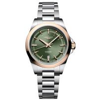 LONGINES Concas Yuedong series automatic mechanical movement 100 meters waterproof Swiss watch 30mm green dial stainless steel strap L3.320.5.02.6 žalia
