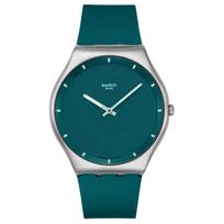 SWATCH Essentials serijos Kvarcinis mechanizmas 30 metrų atsparumas vandeniui Unisex Šveicariškas laikrodis 42 mm Žalias ciferblatas Nerūdijančio plieno korpusas Guminė apyrankė SS07S155 žalia