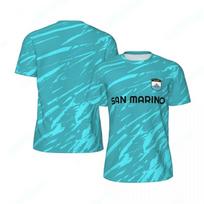 San Marino vėliavos grafikos futbolo marškinėliai vyrams Madingi nacionalinio herbo 3D spausdinti sportiniai marškinėliai Laisvi per didelius dydžius vaikams marškinėliai S